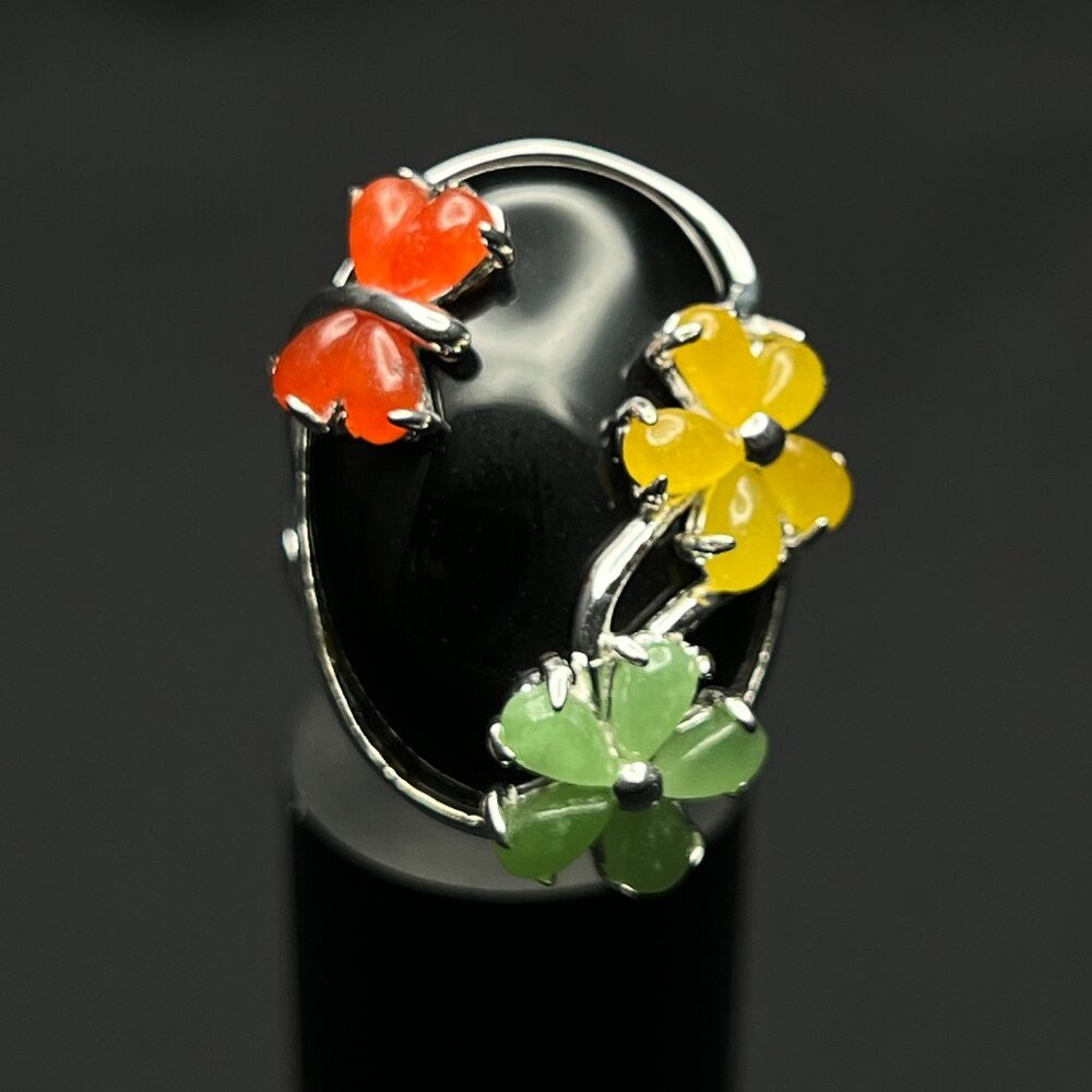Butterfly and Flower Ring